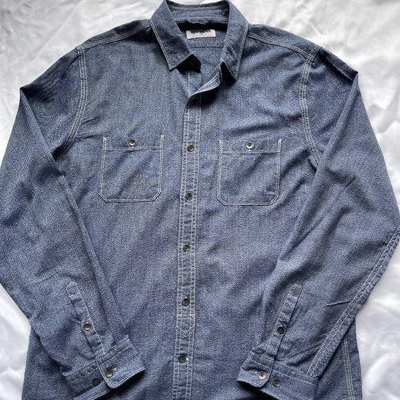 Express Men's long sleeve shirt Size L Gray - Picture 1 of 8